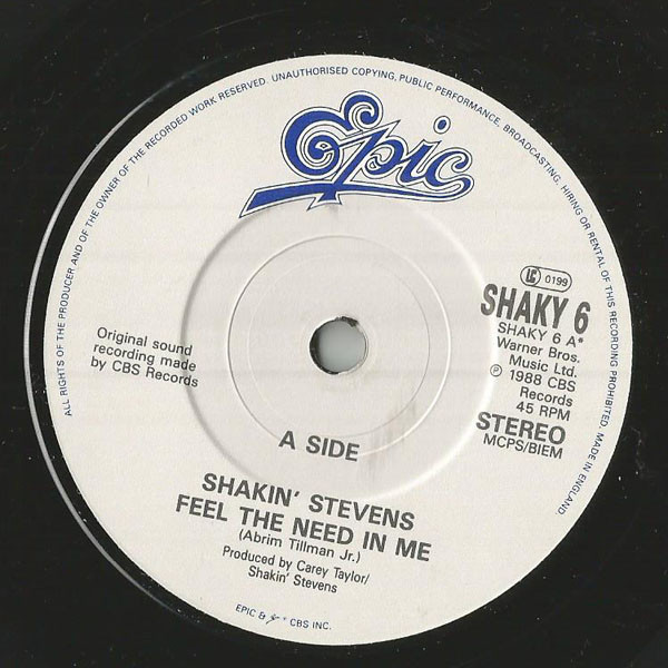 Shakin Stevens - Feel The Need In Me