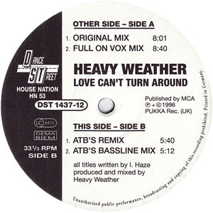 HEAVY WEATHER - LOVE CANT TURN AROUND DOUBLE